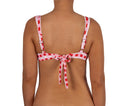 Top de Bikini con Arco Tirante Ancho Pia Cuadrille Rojo
