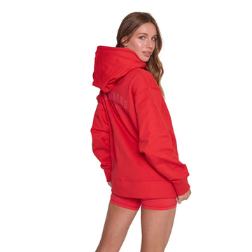 Poleron Hoddie Oversized Rojo
