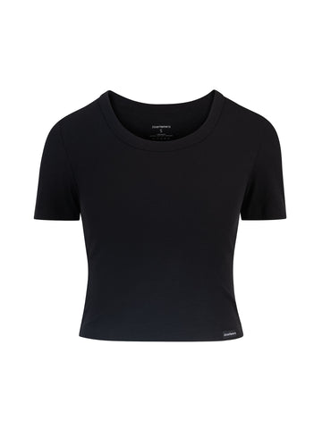 T-SHIRT RIBBED BLACK