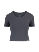 T-SHIRT RIBBED GREY