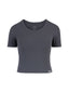 T-SHIRT RIBBED GREY