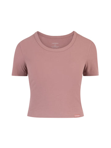 T-SHIRT RIBBED SOFT PINK