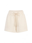 Short de Modal Cintura Ajustable Crema