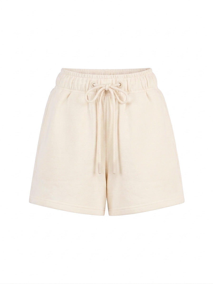 Short de Modal Cintura Ajustable Crema
