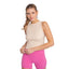 Polera de RibBasica Sin Mangas Beige