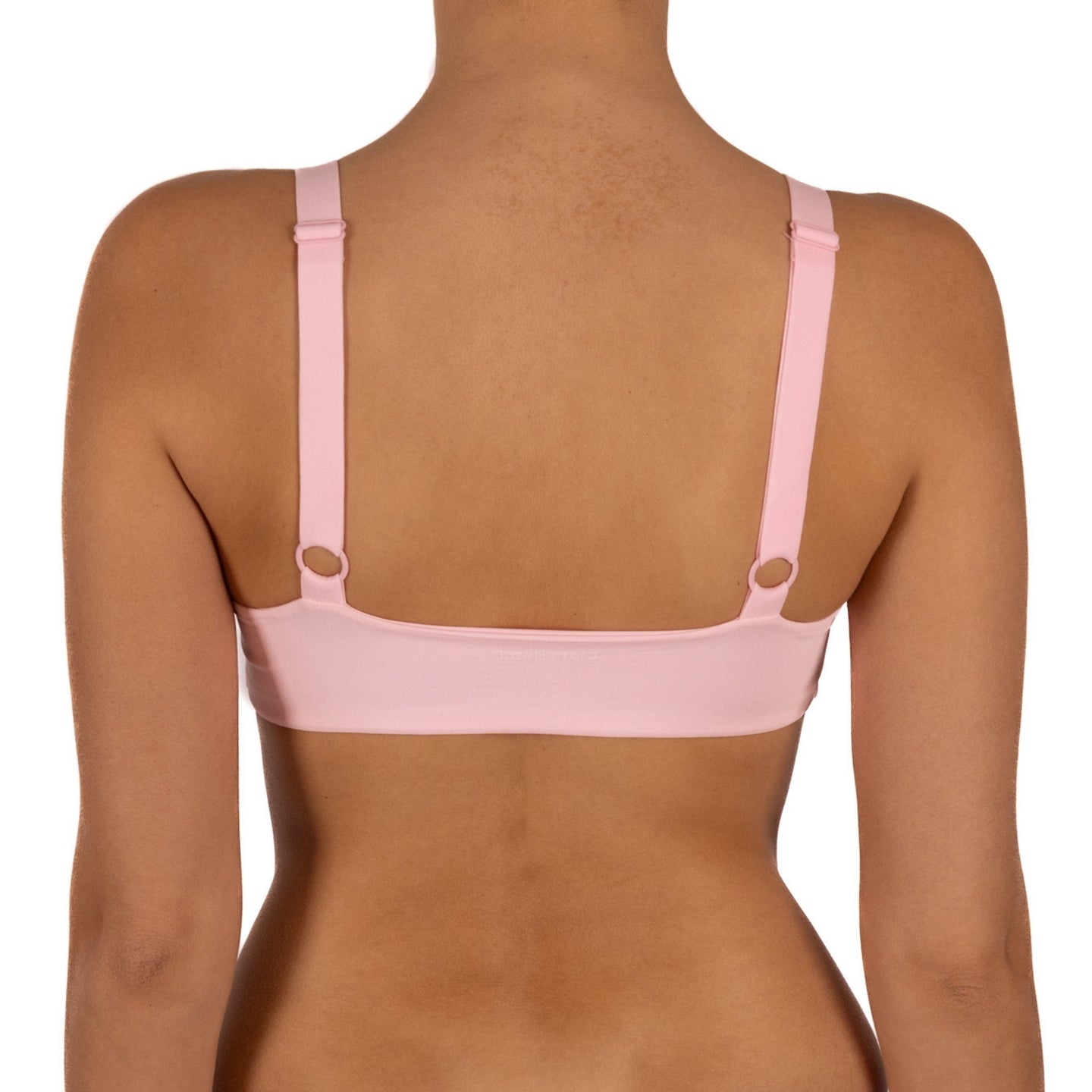 Sostén Tipo Peto Con Corte En Contorno Delantero Rosado