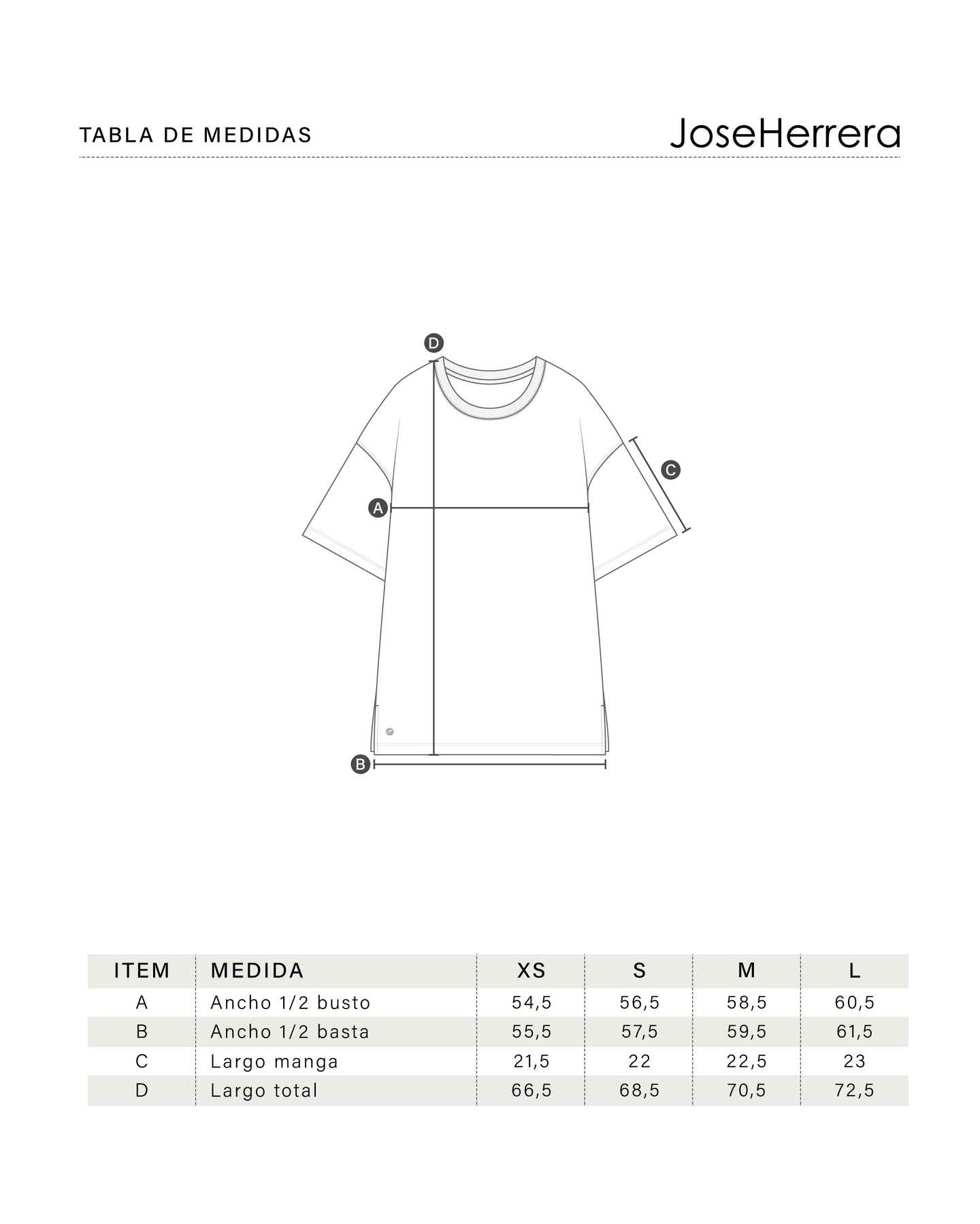 Polera Basica Oversized Blanco