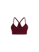 Peto Deportivo Crop Recogido Frontal Tinto