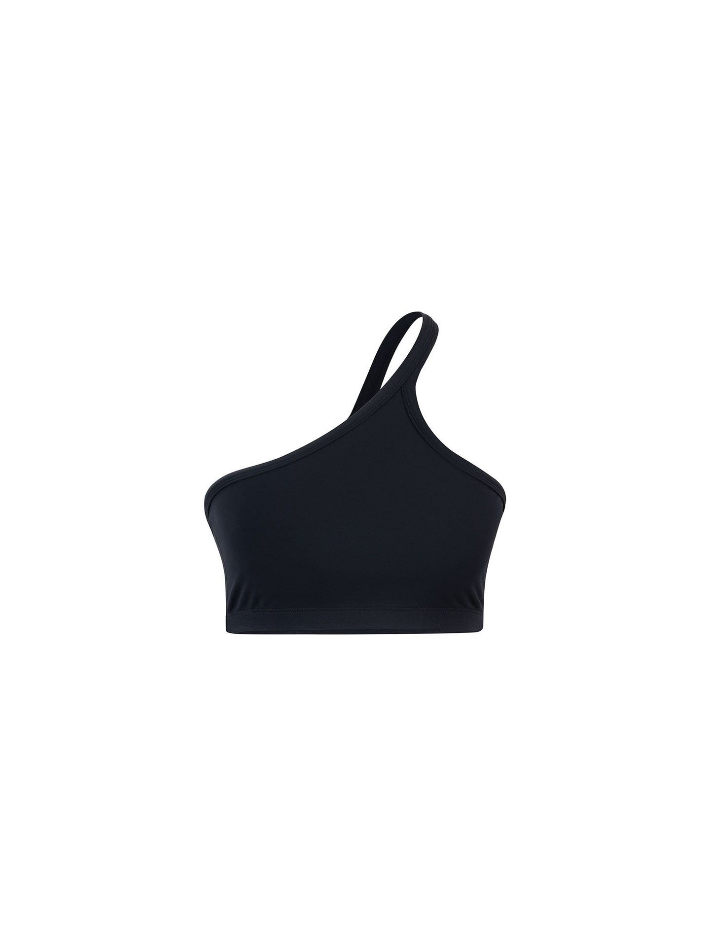 Peto Deportivo un Hombro Fleur Negro