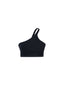 Peto Deportivo un Hombro Fleur Negro