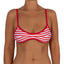 Top de Bikini Escote Redondo Veronica Rayas Rojas