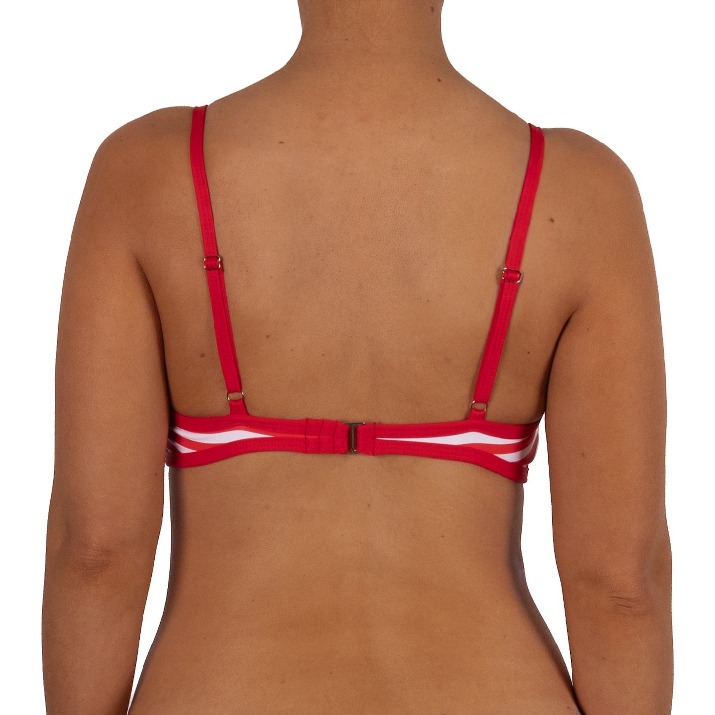 Top de Bikini Escote Redondo Veronica Rayas Rojas