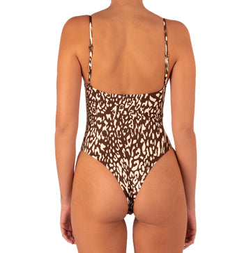 Traje de Baño Mujer Escote Redondo Animal Print Ágatha Jaguar