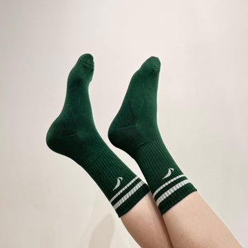 Bi-pack Calcetines Largo Sobre Tobillo Verde Crema