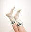 Bi-pack Calcetines Largo Sobre Tobillo Verde Crema