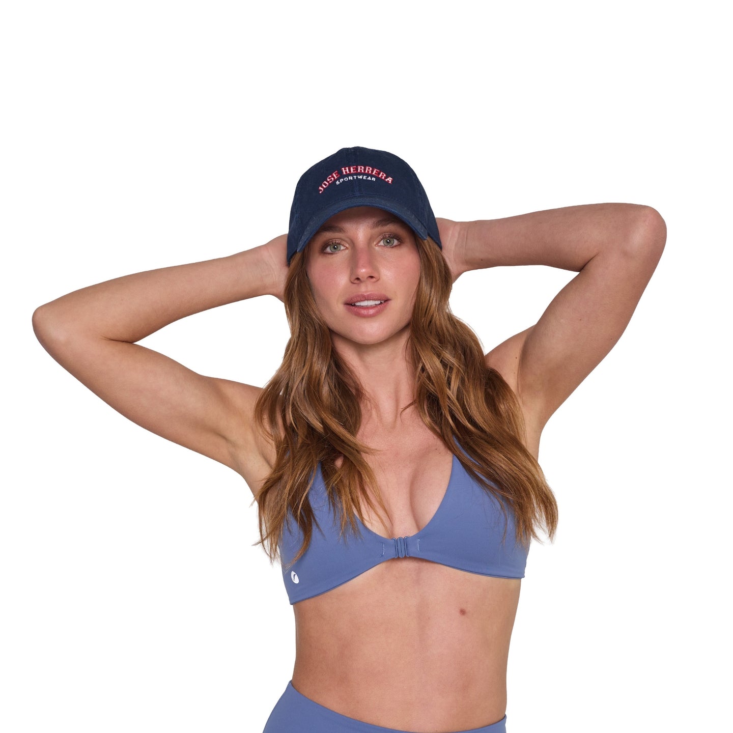 Gorro Tipo Jockey Bordado Jose Herrera Azul Oscuro Rojo Blanco