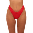 Bottom de Bikini sin elástico Paula Rojo Pasión