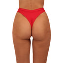 Bottom de Bikini sin elástico Paula Rojo Pasión