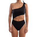 Traje de Baño Mujer Corte Isométrico Josefa Negro